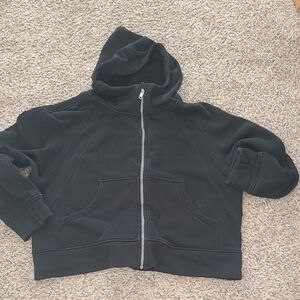Women's Black Zip-Up Hoodie Jacket